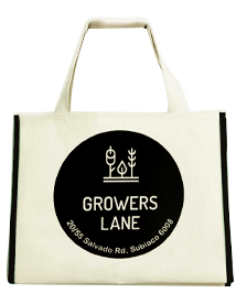 Growers lane cotton canvas bag